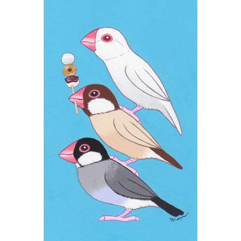83％以上節約 原画 小鳥 ブレーメン 北欧 鳥 イラスト 絵画 アート インコ 暮らしの道具店