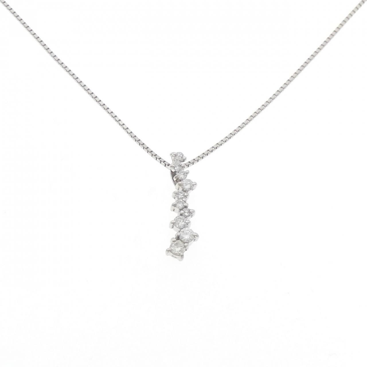 PT/PT850 ダイヤモンド ネックレス 0.41CT - メルカリ