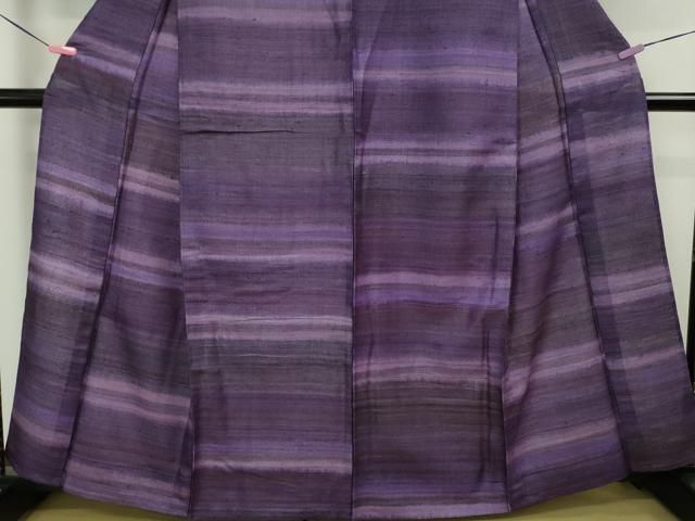 平和屋本店□極上 京都染織メーカー・貴久樹謹製 野蚕糸 単衣  