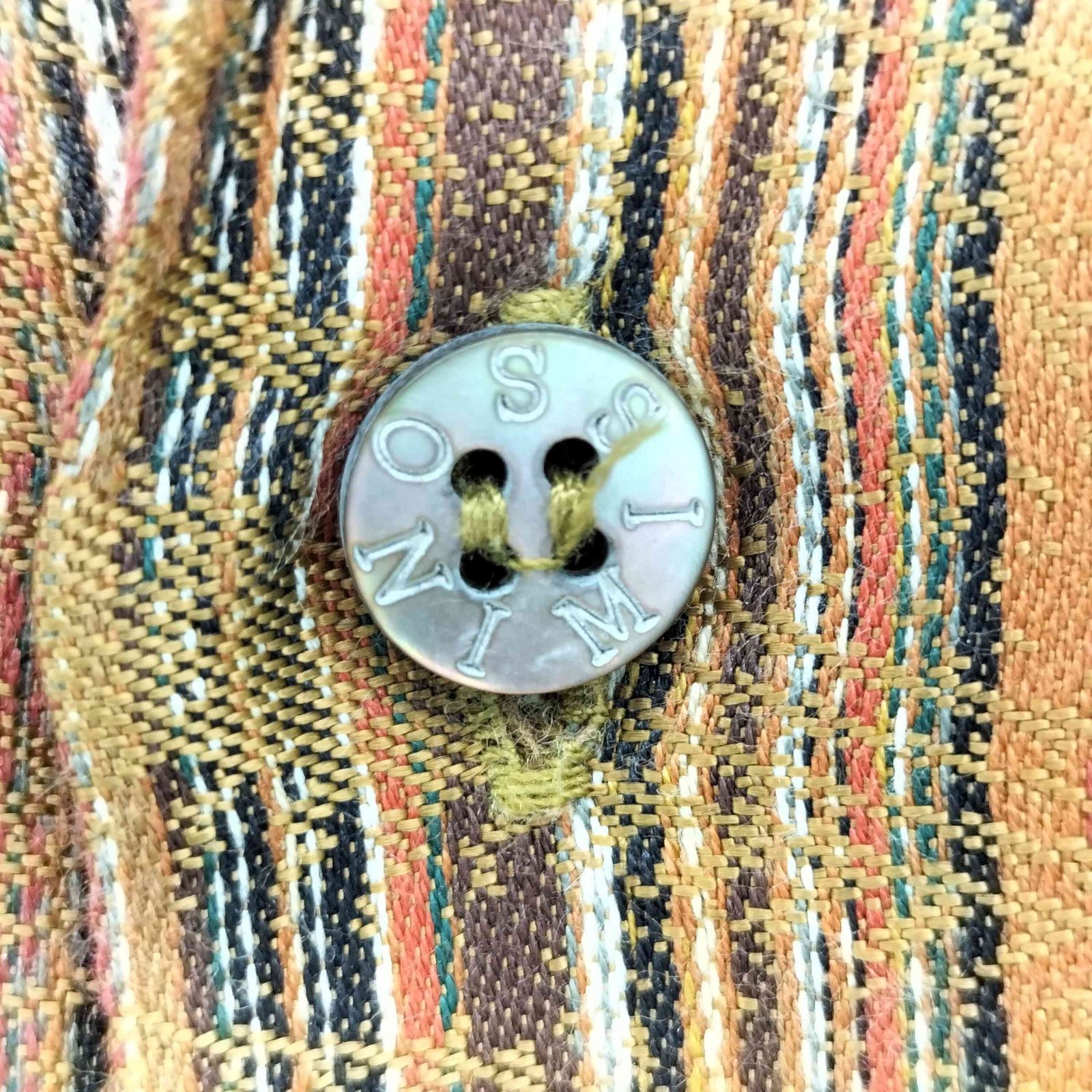 ミッソーニ MISSONI イタリア製 マルチストライプ コットン レギュラーカラーシャツ メンズ EUR：50 