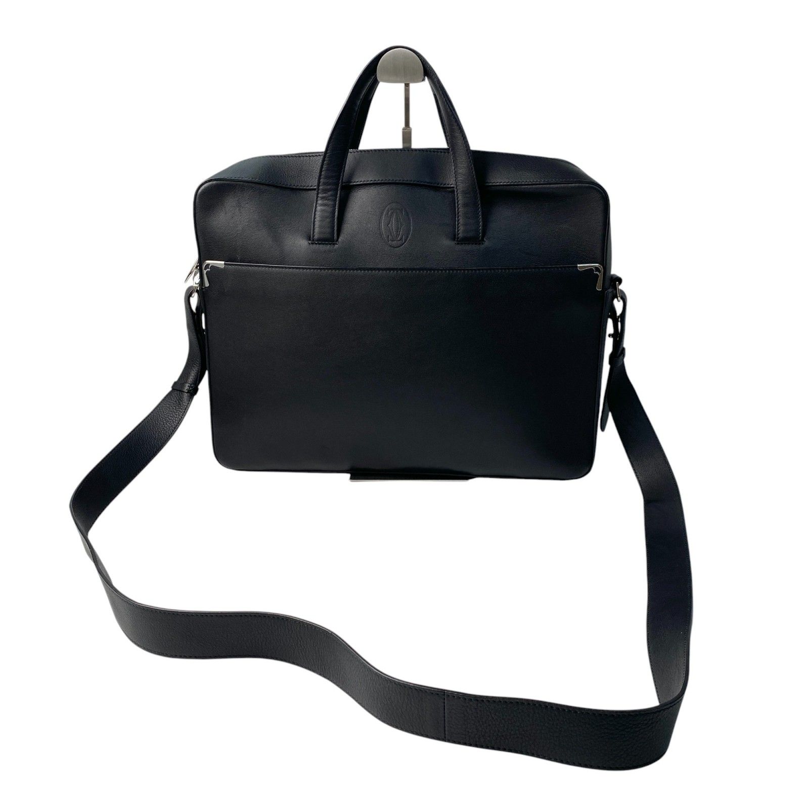 Cartier マスト ドゥ ショルダー ビジネスバッグ 2way 黒 メンズ カルティエ Cartier メンズ マスト ドゥ ショルダーバッグ