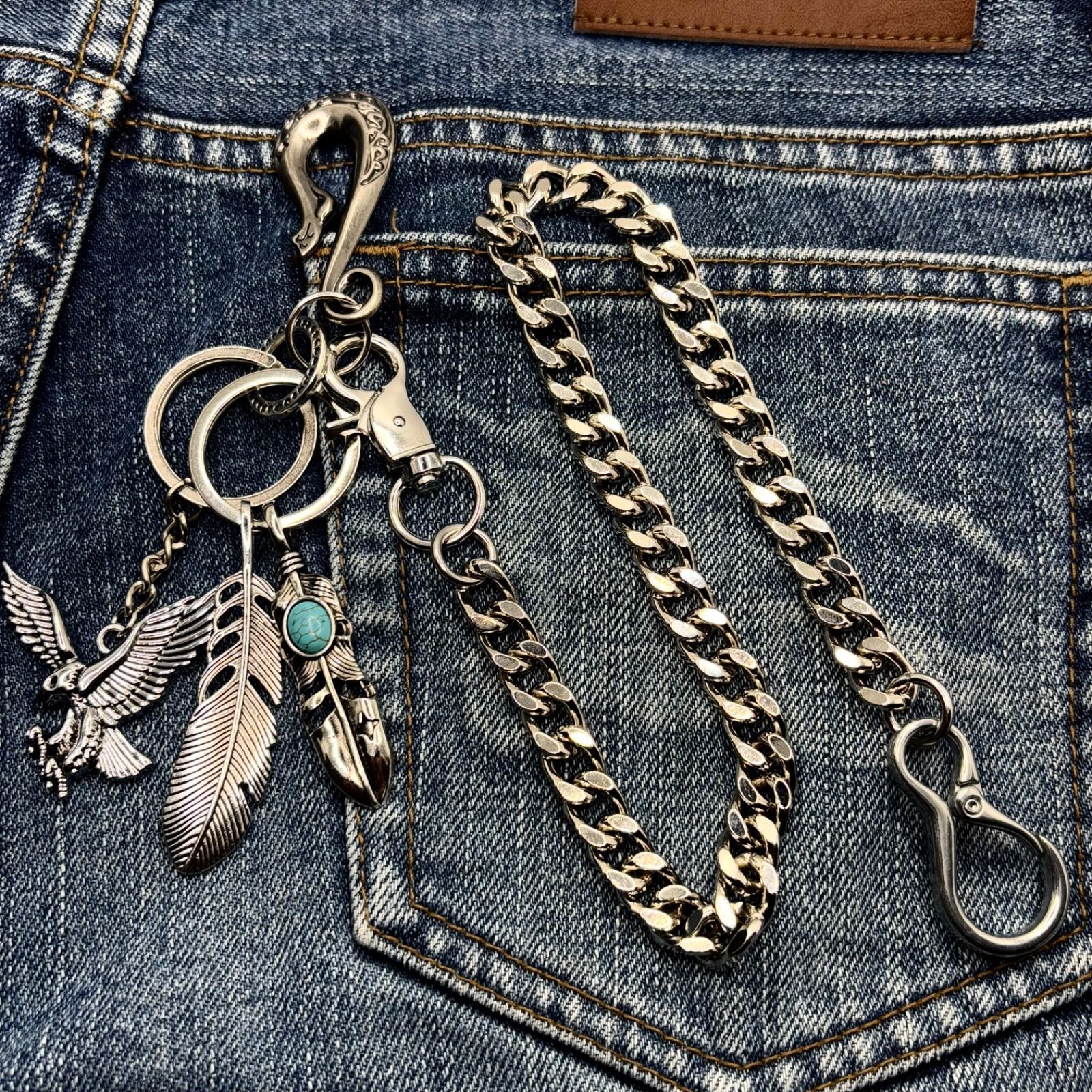 アメカジ　ヴィンテージウォレットチェーン ウォレットチェーン キーホルダー ヴィンテージ バイク アメカジ