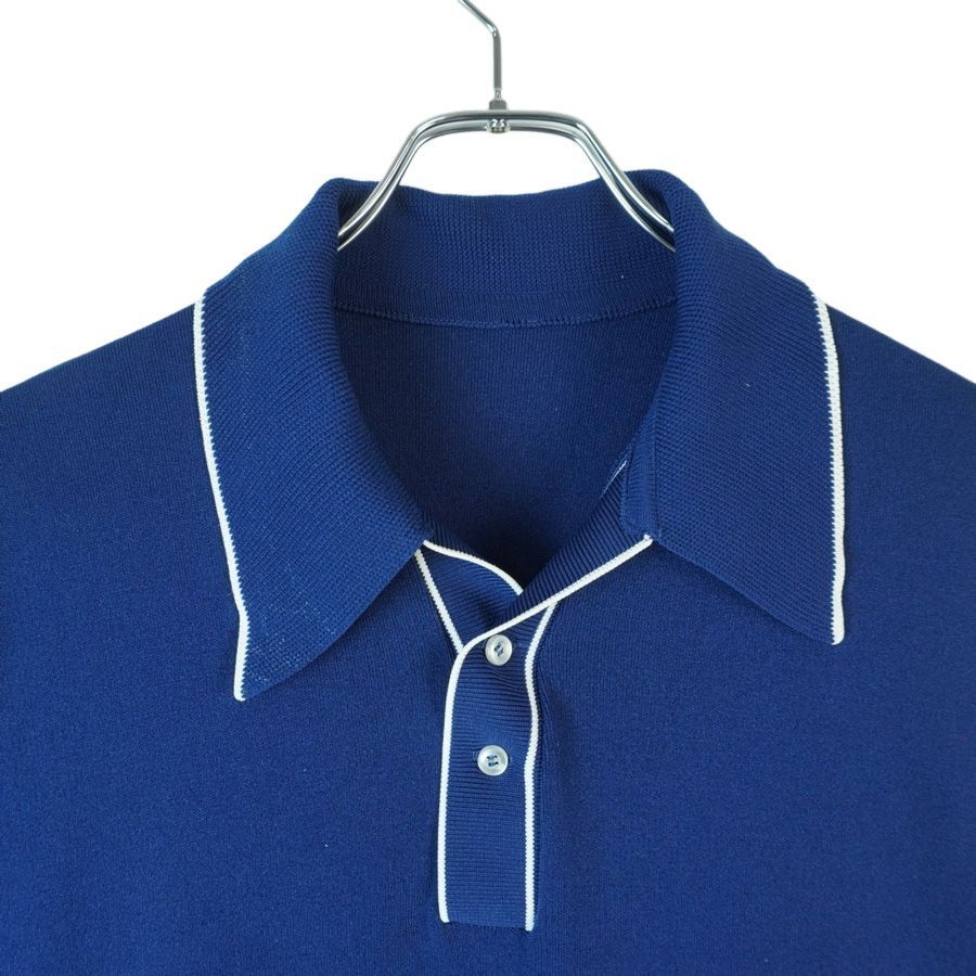 人気SALE 70s 80s USA古着 オープンカラー ニットポロシャツ カットソー ボーダー柄 Fairmont ACRILAN アメリカ古着 vintage ヴィンテージ Mサイズ