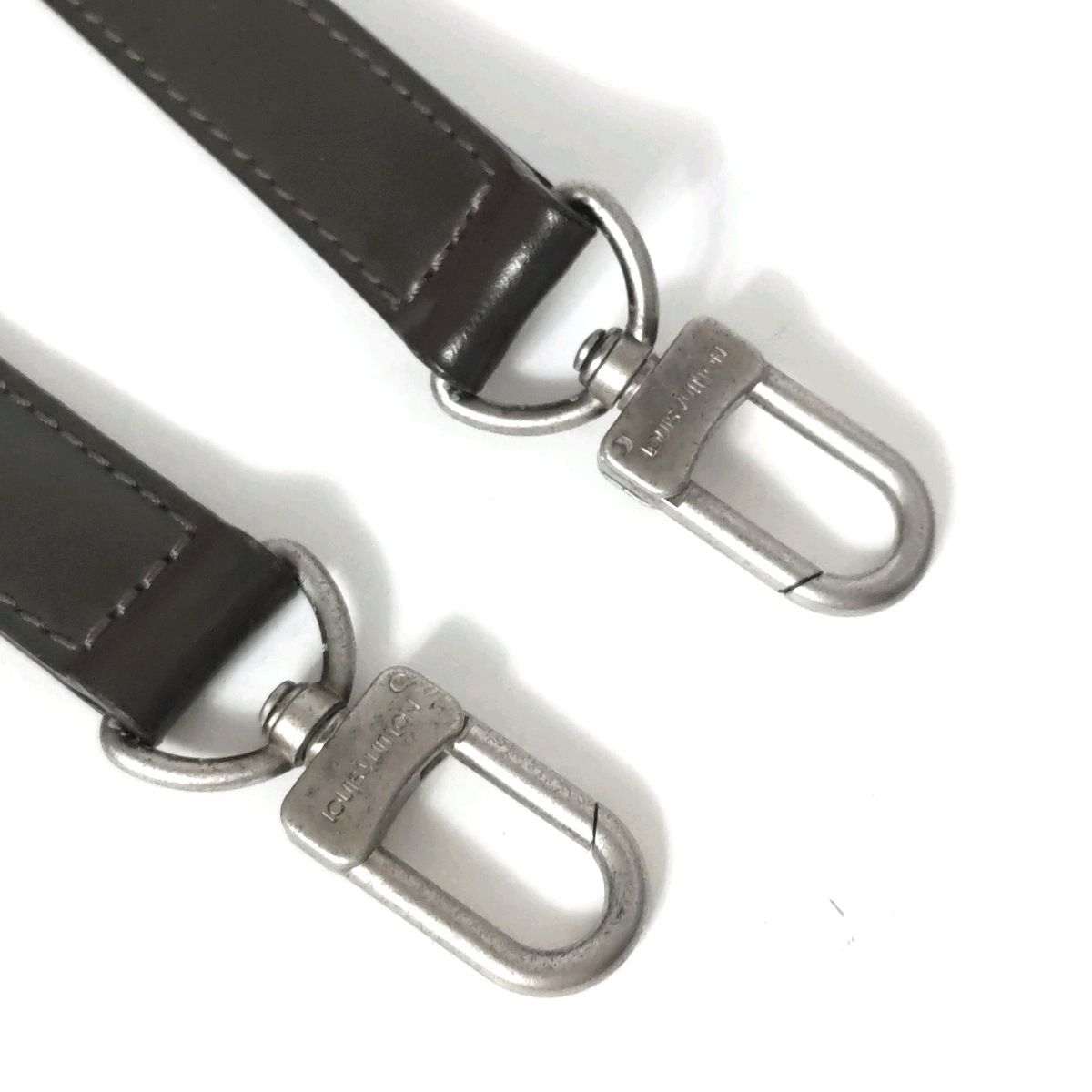 LOUIS VUITTON レザー ストラップ ダークブラウン LOUIS VUITTON ルイヴィトン ショルダーストラップ レザー