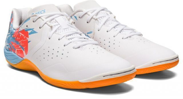asics アシックス TOQUE 7 WHITE/ARCTIC SKY 28 1113A024 103 | スポーツ スポーツ用品 グッズ ツール 雑貨 靴 シューズ 28センチ メンズ レディース フットサル インドア 伸縮性 白 ホワイト スカイ