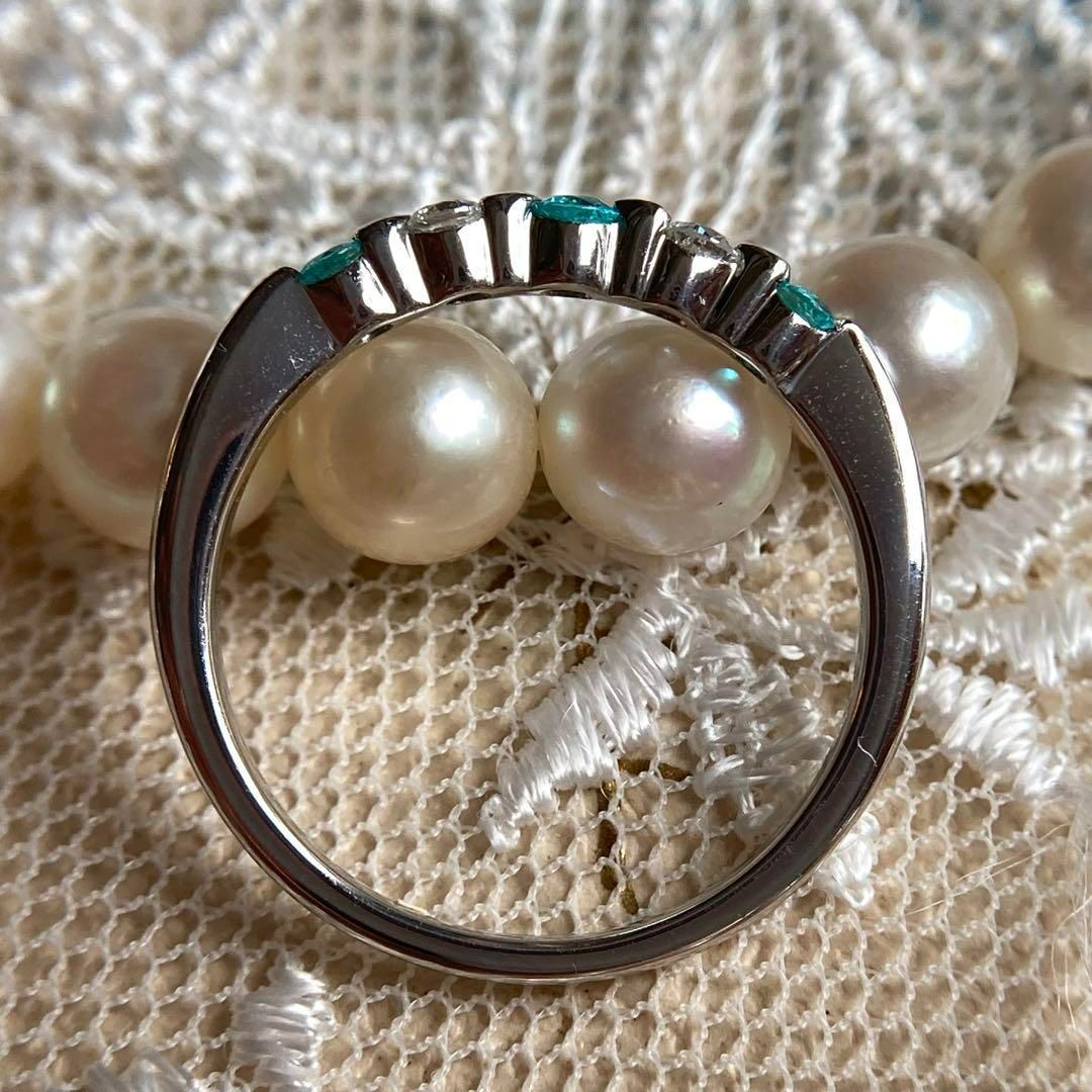 k18WG ネオンブルー パライバトルマリン 銅2.6％ ハートモチーフ留め