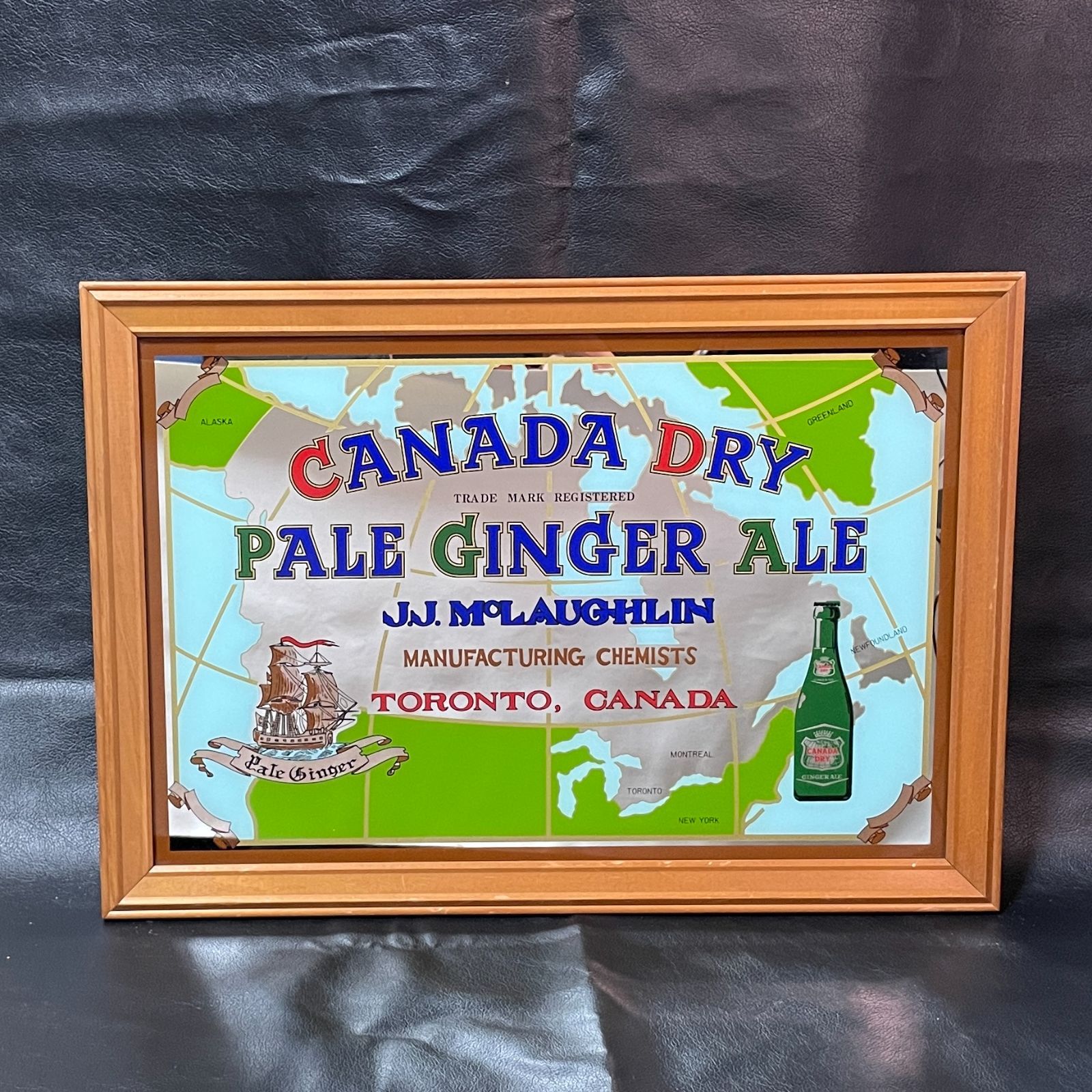✩ パブミラー　 壁掛け　 カナダドライ　アンティーク 　コレクション カナダドライ CNADA DRY PALE GINGER ALE パブミラー 壁掛け