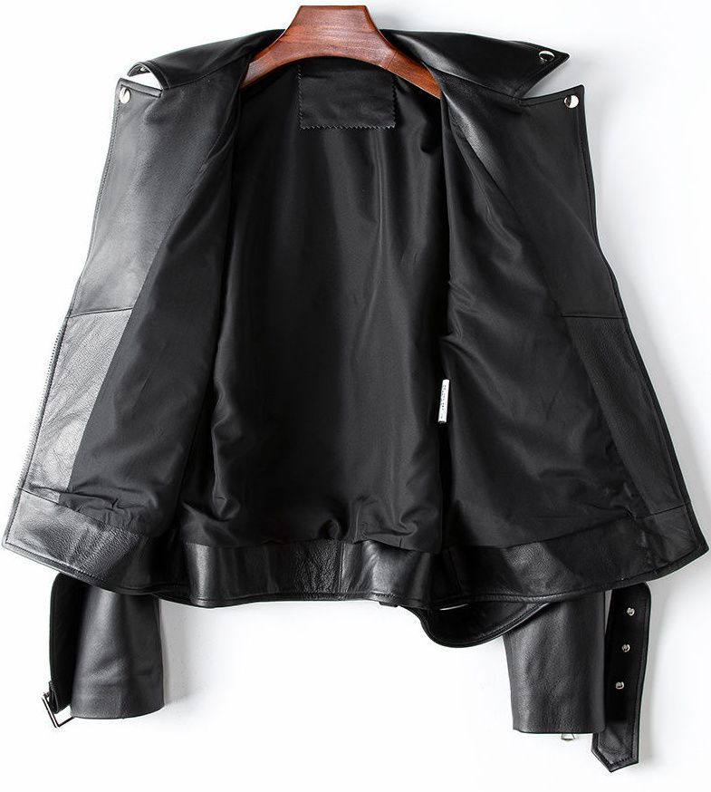 本革 ラムレザージャケット黒