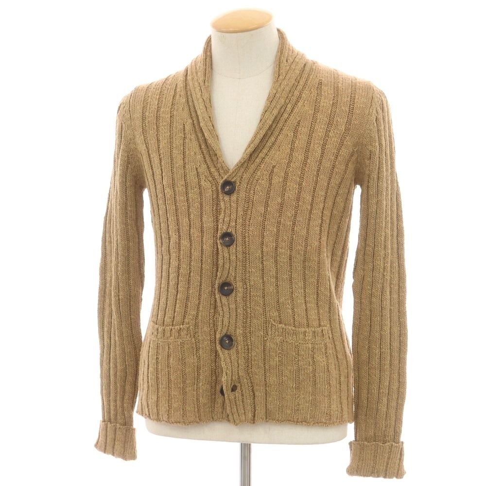 中古】ドルモア DRUMOHR コットンリネン ショールカラー カーディガン