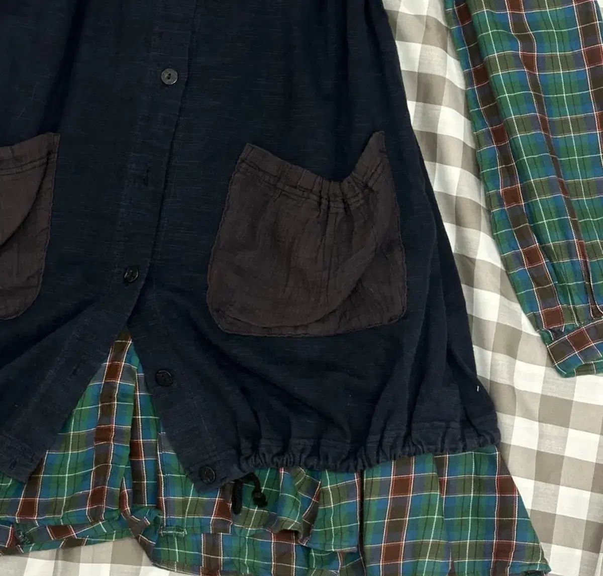 チェック柄ワンピース