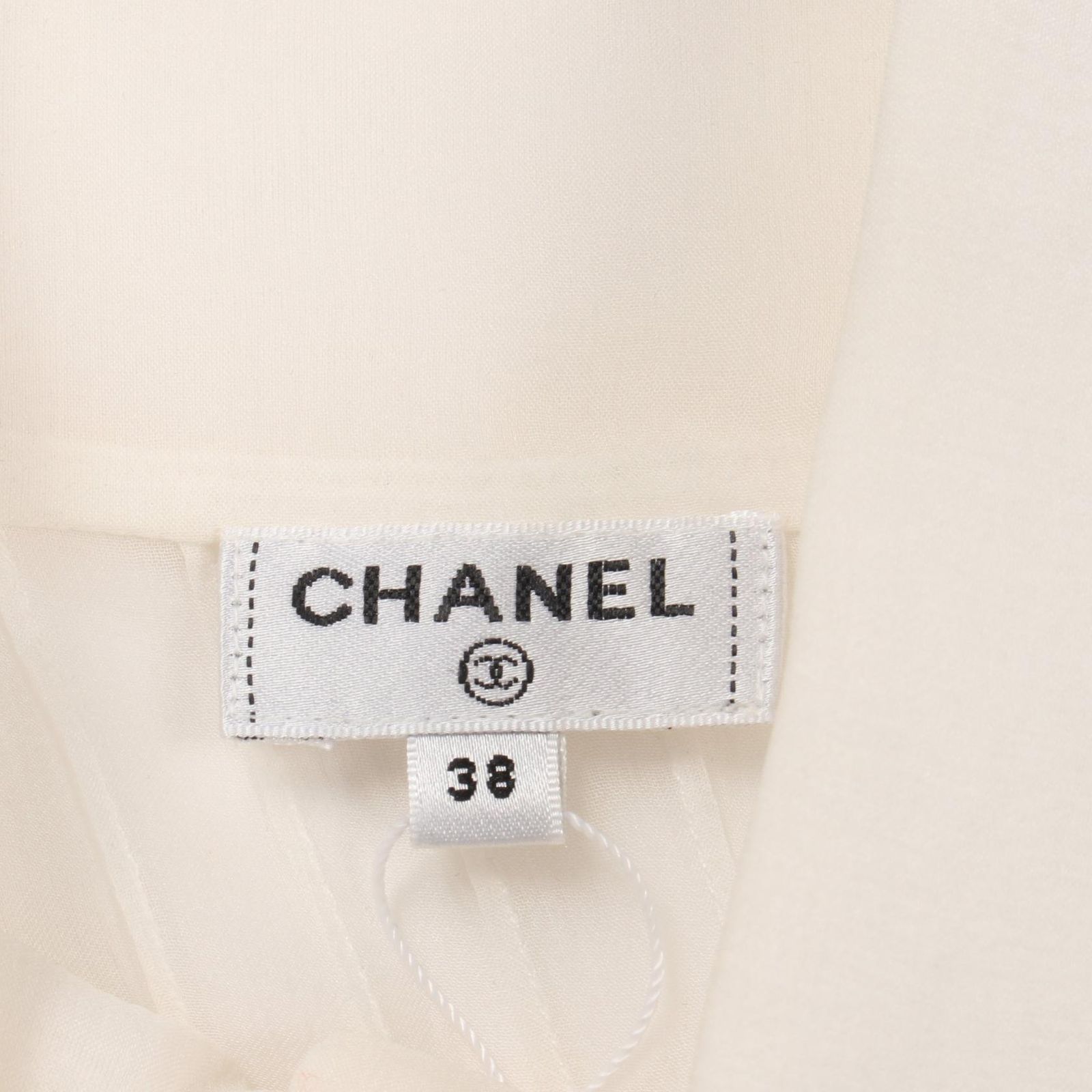 シャネル CHANEL ブラウス ライオンボタン シフォン