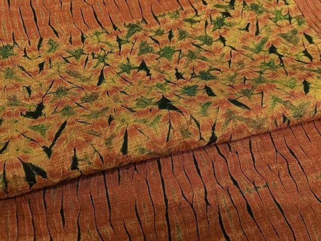 平和屋着物○上質な紬 絞り 段違い文 正絹 逸品 AAAZ0255zg