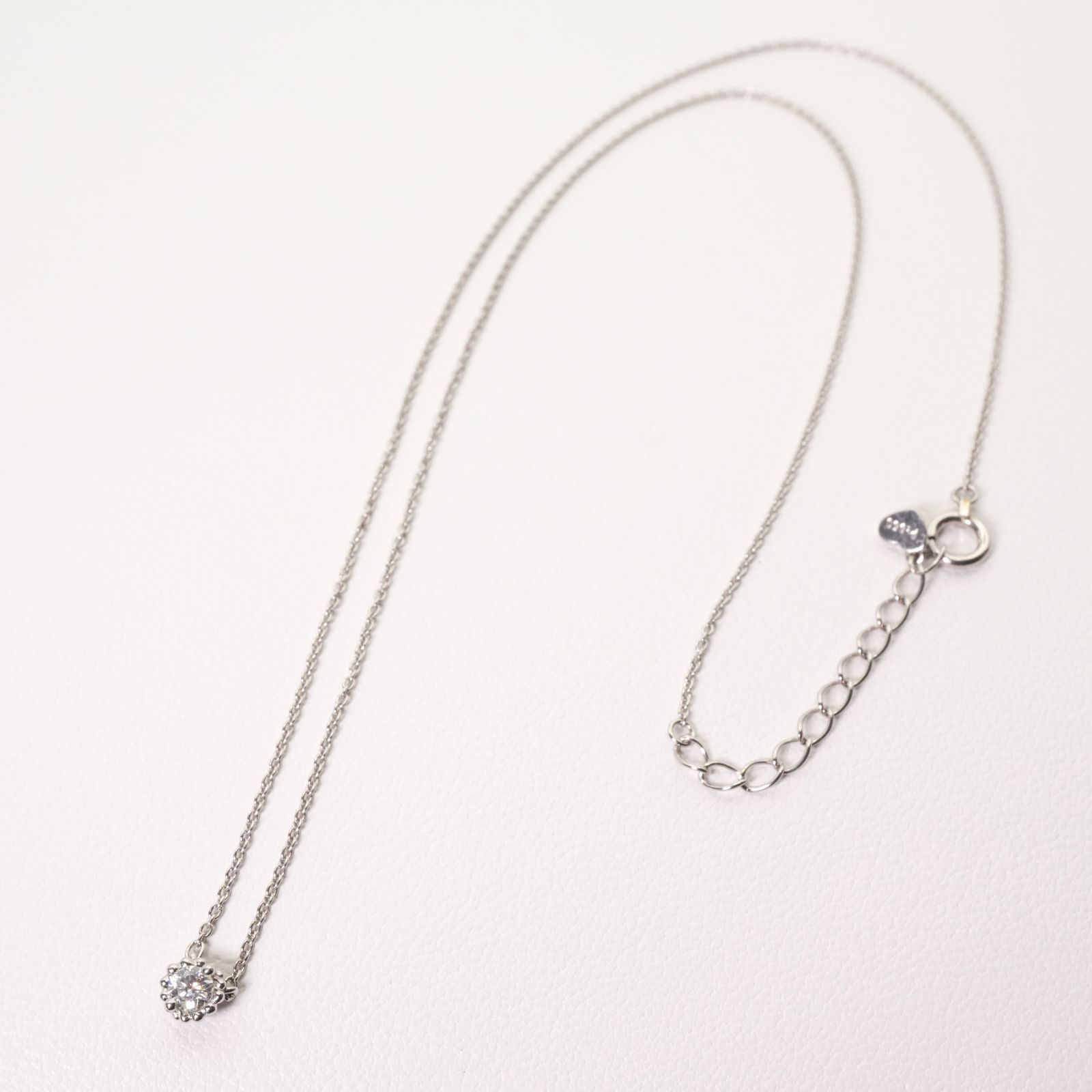 スタージュエリー プラチナ ダイヤモンド 0.1ct ネックレス/24