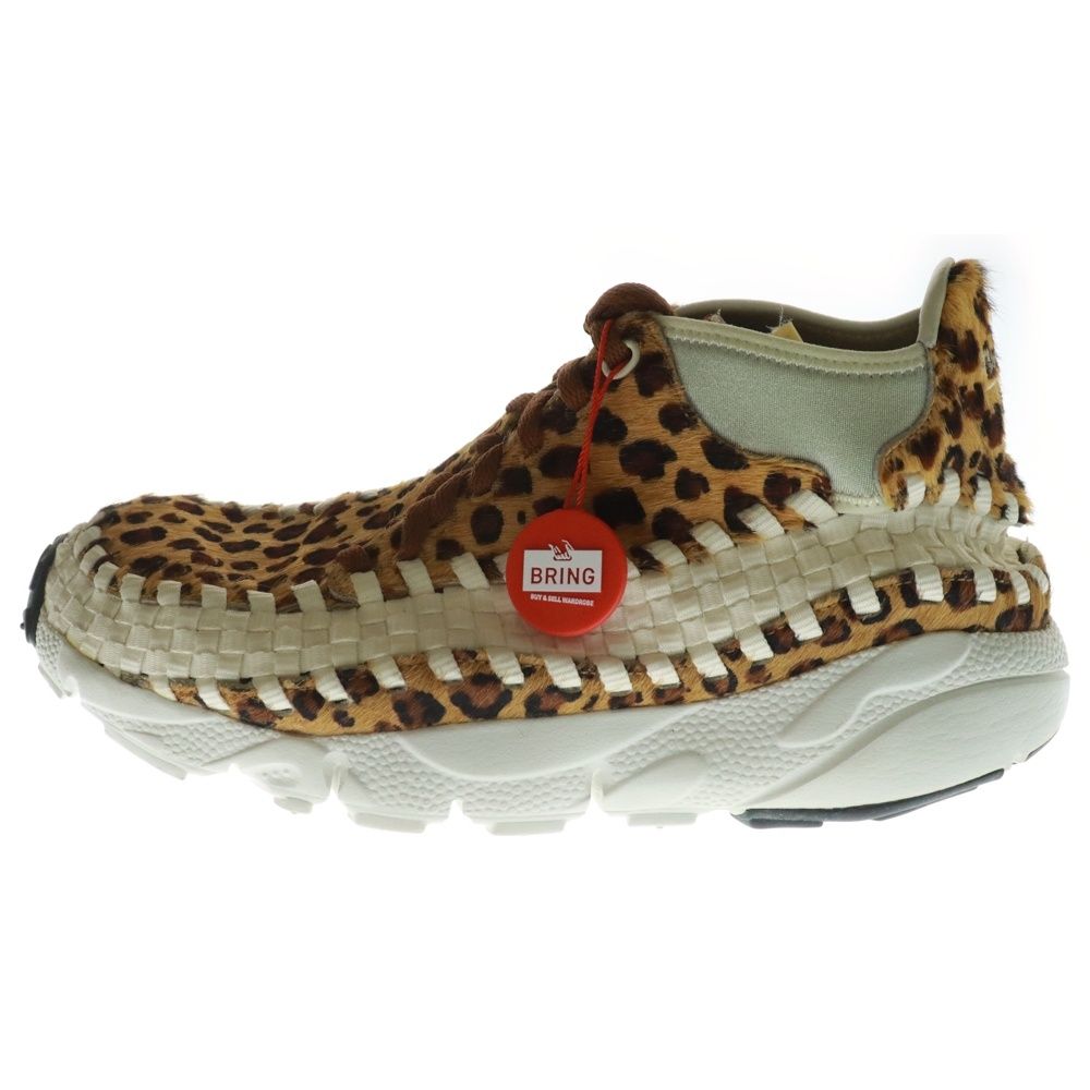 NIKE ナイキ AIR FOOTSCAPE WOVEN CHUKKA PRM LEOPARD 446337-200エアフットケープ ウーブン チャッカ PRM レオパード ローカットスニーカー ブラウン US8/26cm NIKE (ナイキ) AIR FOOTSCAPE WOVEN CHUKKA PRM LEOPARD 446337-200