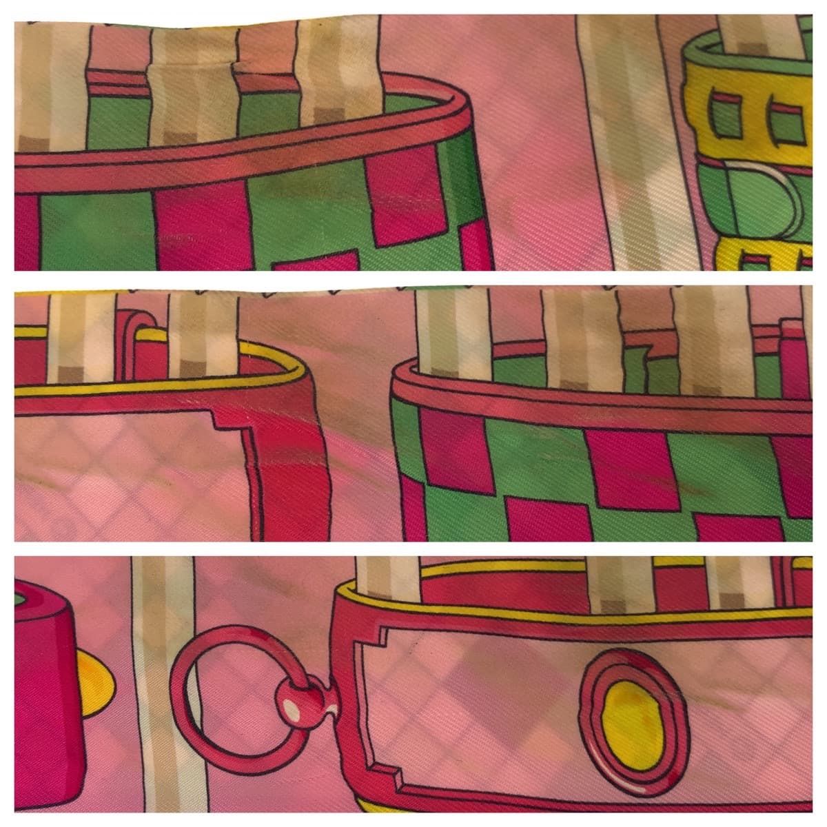 HERMES エルメス ツイリー コリエドシアン リミックス ピンク マルチ