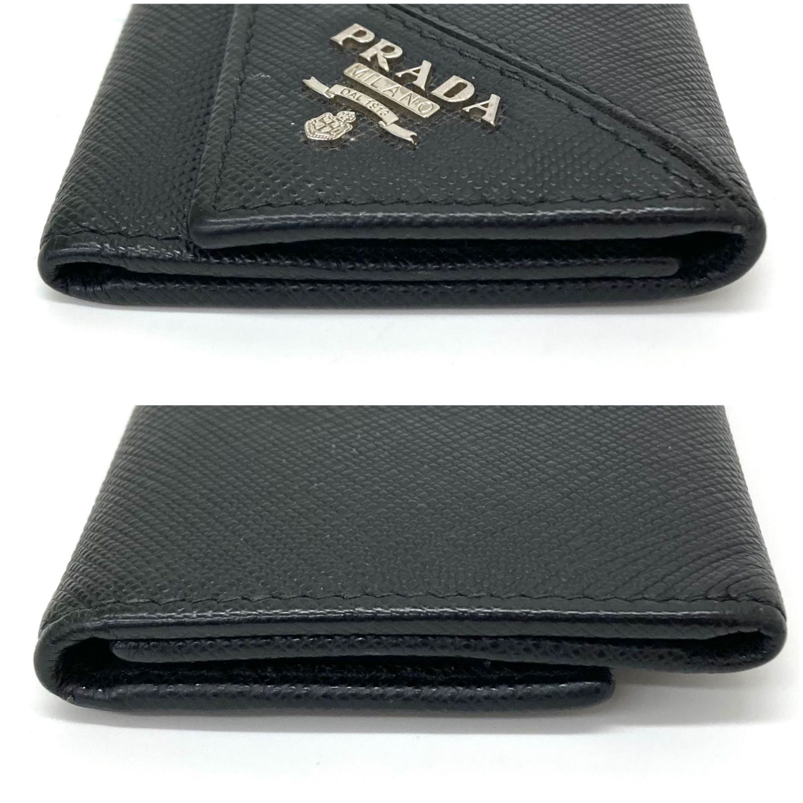 美品❣️ PRADA プラダ サフィアーノレザー 6連 キーケース ブラック 146581.jpg