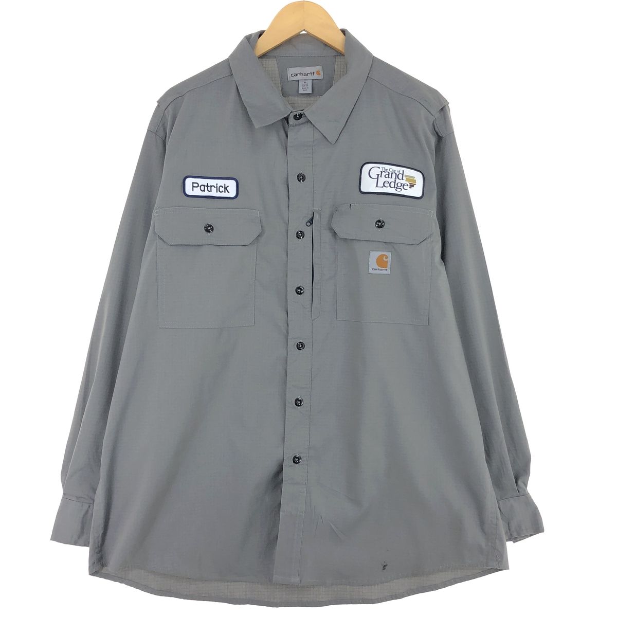 古着 カーハート Carhartt 長袖 ワークシャツ メンズXL/eaa431745 