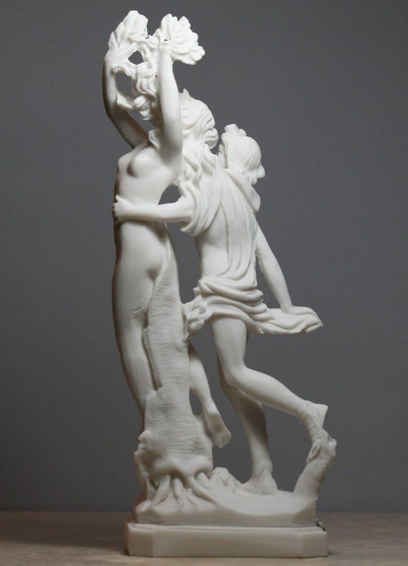 アポロ と ダフネ ギリシャの女神の彫刻像 大理石風(ベルニーニ作) アポロとダフネ ギリシャ女神彫刻大理石風彫像バロック彫刻の傑作