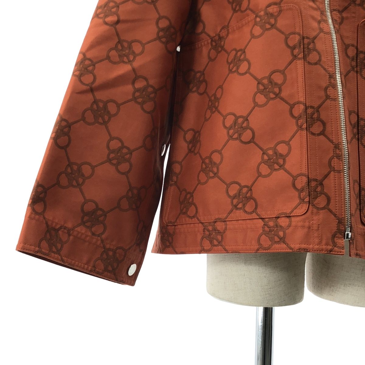 美品】 HERMES / エルメス | Printed Canvas Snap Button Detail