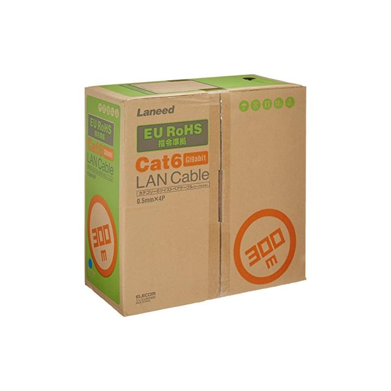 エレコム LANケーブル 300m 自作用 RoHS指令準拠 CAT6 ブルー LD-CT6|BU300|RS