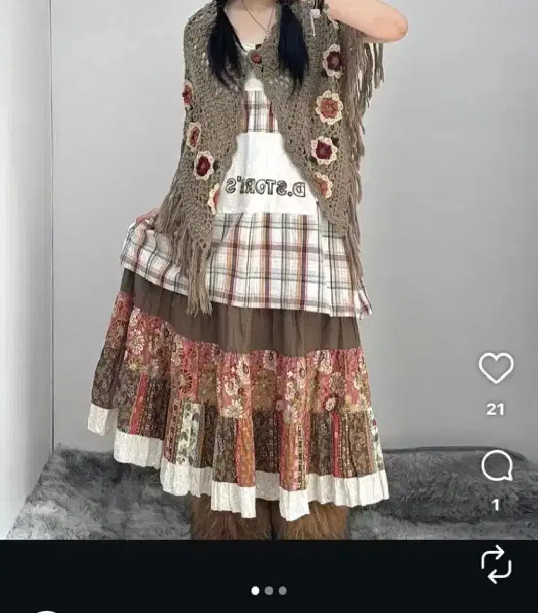 ヴィンテージ VINBRO ヒッピー モリ ガール コーディネート