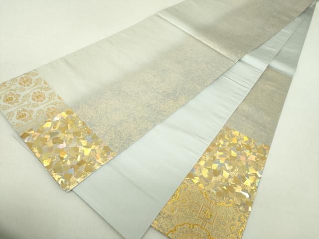 平和屋着物○金彩友禅作家 金彩の魔術師 堀省平 金煌織 太鼓柄袋帯 市