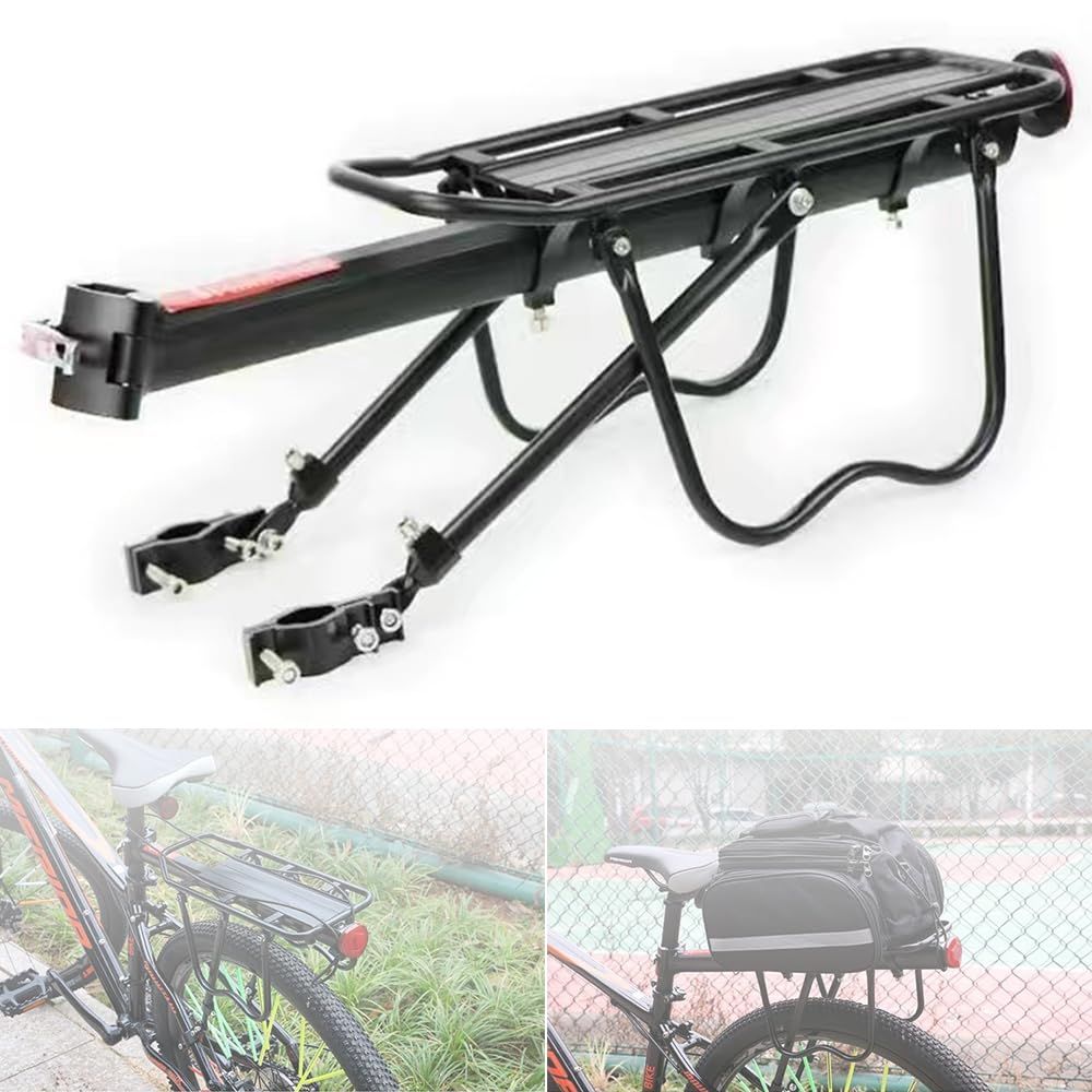 自転車 荷台 後付け リア カーゴ ラック リアキャリア リアラック サイクリング 荷物台 頑丈 汎用 