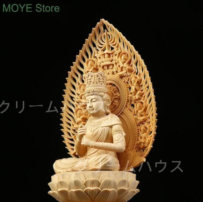 総檜材 木彫仏像 仏教美術 精密細工 仏師で仕上げ品 切金 彩色愛染明王像 仏教美術 総檜材 木彫仏像 切金 仏師で仕上げ品 彩色愛染明王
