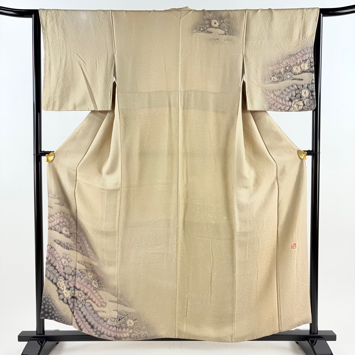 平和屋着物○本加賀友禅作家 菊田宏幸 訪問着 松葉花文 正絹 逸品