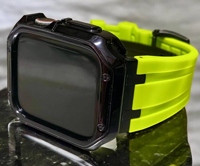 ライムブラック アップルウォッチケース カスタム カバー 保護 38 40 41 42 44 45 46 49 AppleWatch series2|3|4|5|6|7|8|9|10|11 se1|2|3 Ultra 1|2|3