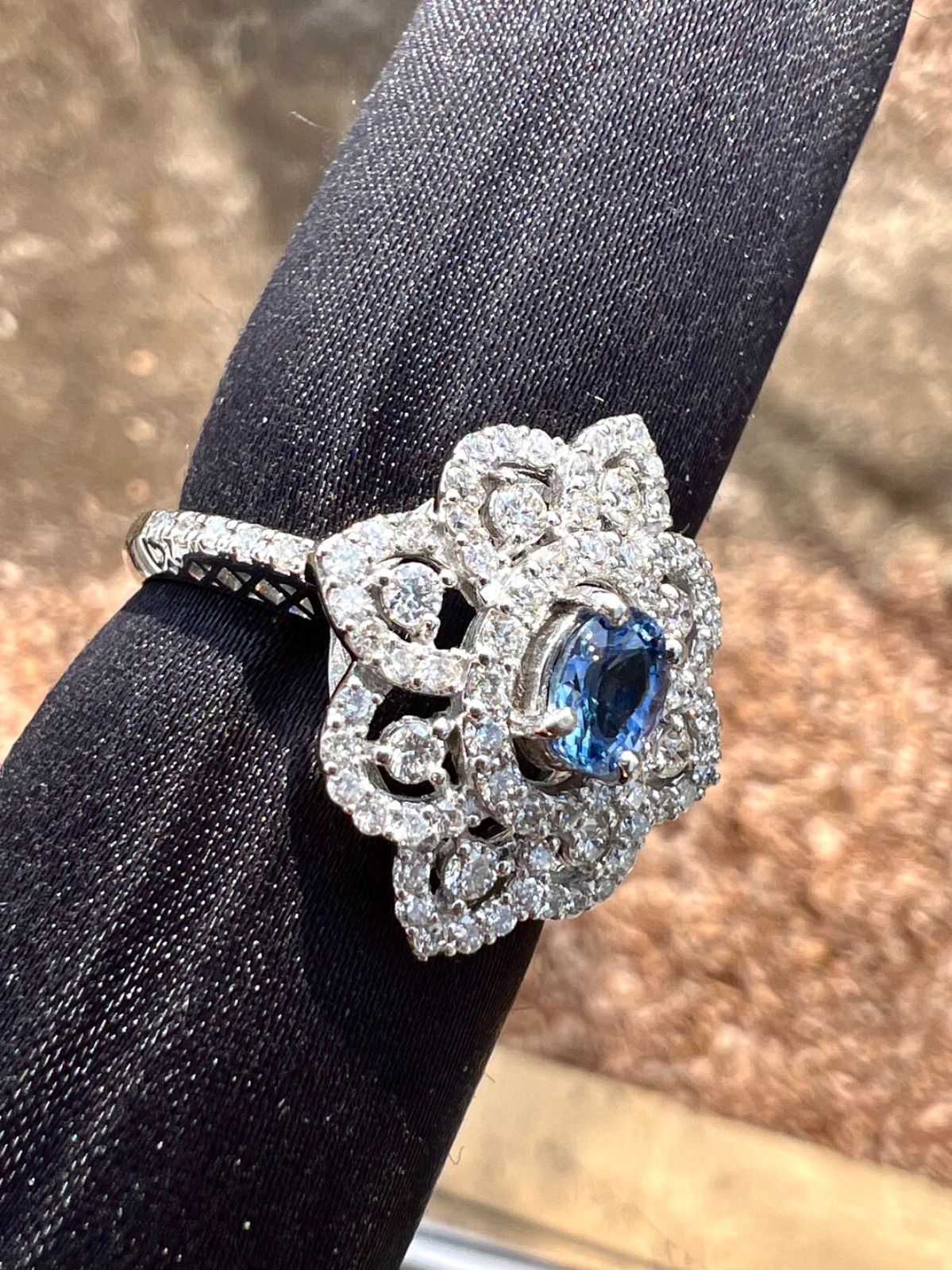 世界一希少】【幻の】Pt950 非加熱カシミールサファイヤダイヤモンド