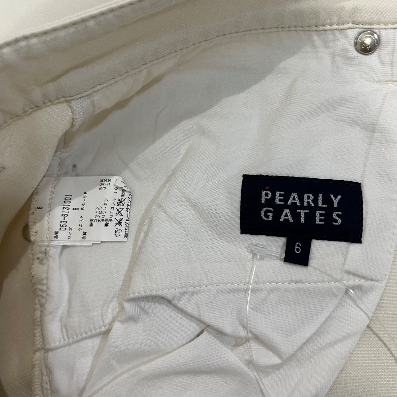 PEARLY GATES パーリーゲイツ ゴルフ ホワイト パンツ メンズ サイズ6