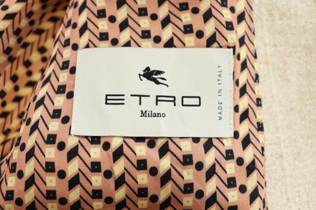 ETRO ストライプ テーラードジャケット ETRO ストライプ テーラードジャケット ネイビー サイズ44