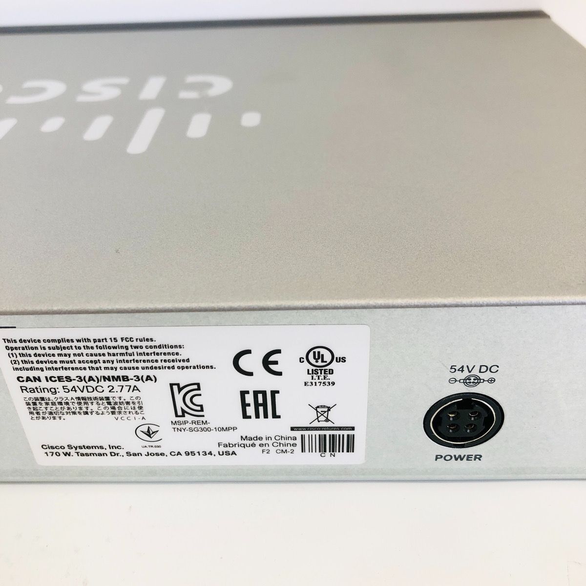 ルーター・ネットワーク機器 SG300-10MPP V03 10-Port Gigabit PoE 6517 CISCO SG300-10MPP V03 10ポート1000BASE-T搭載 スイッチング