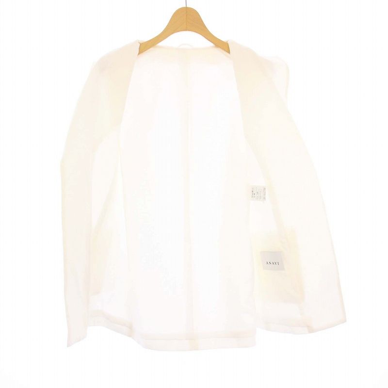 アナイ ANAYI 24SS ベスト ジレ ボタンレス 38 ホワイト 102411