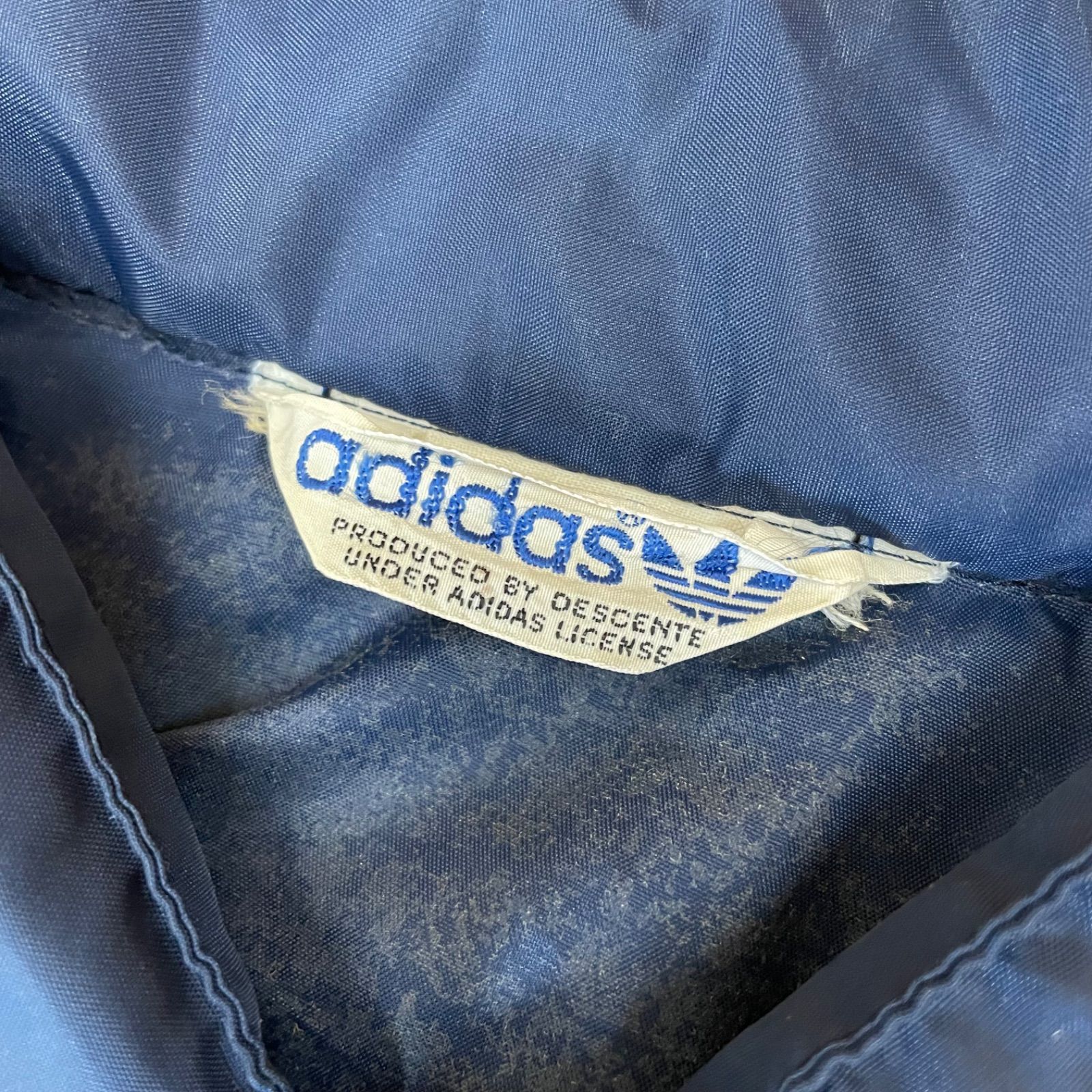 80s adidas ナイロン トラックジャケット ネイビー アディダス 80年代  