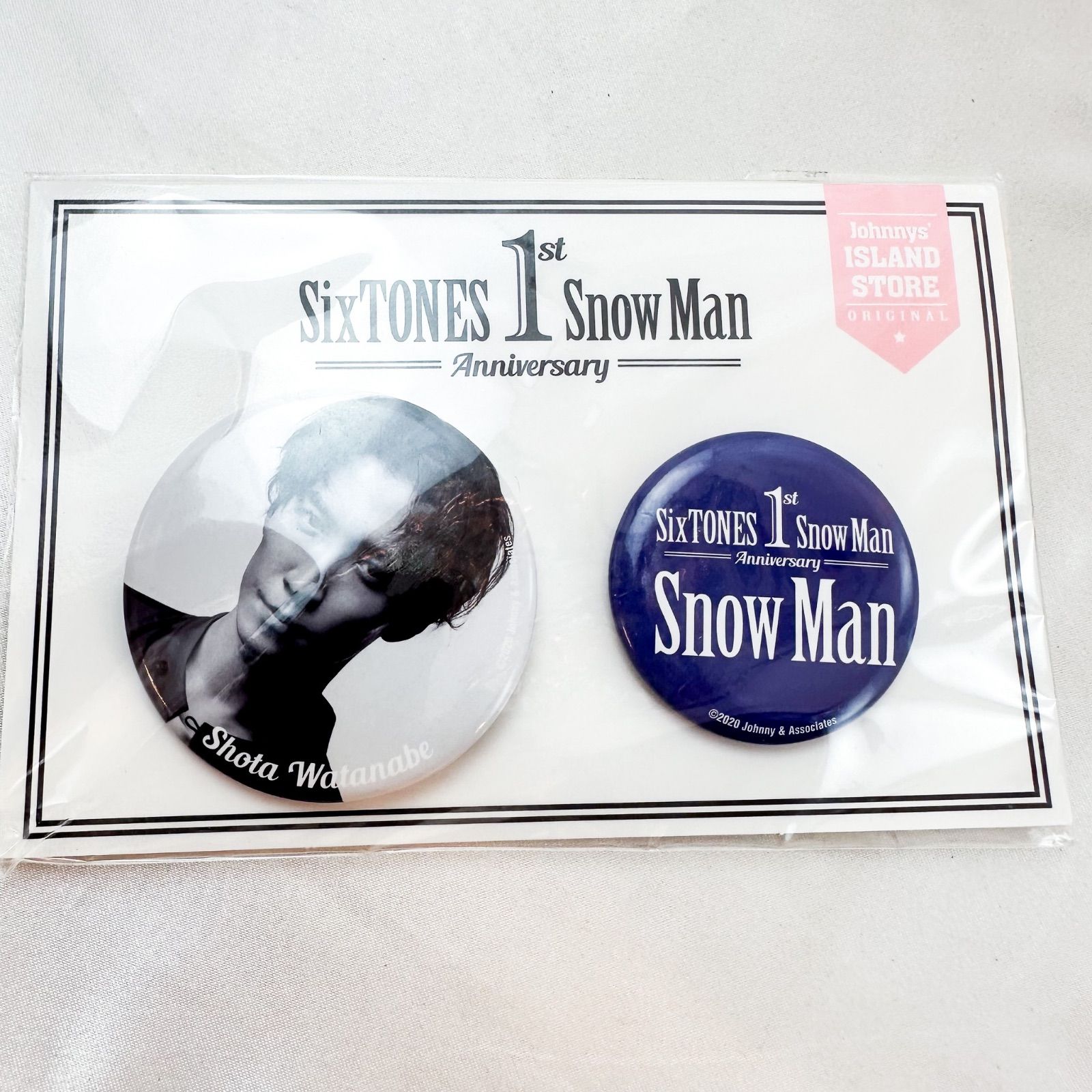 新品 未開封 渡辺翔太 (Snow Man) 缶バッジセット(2種