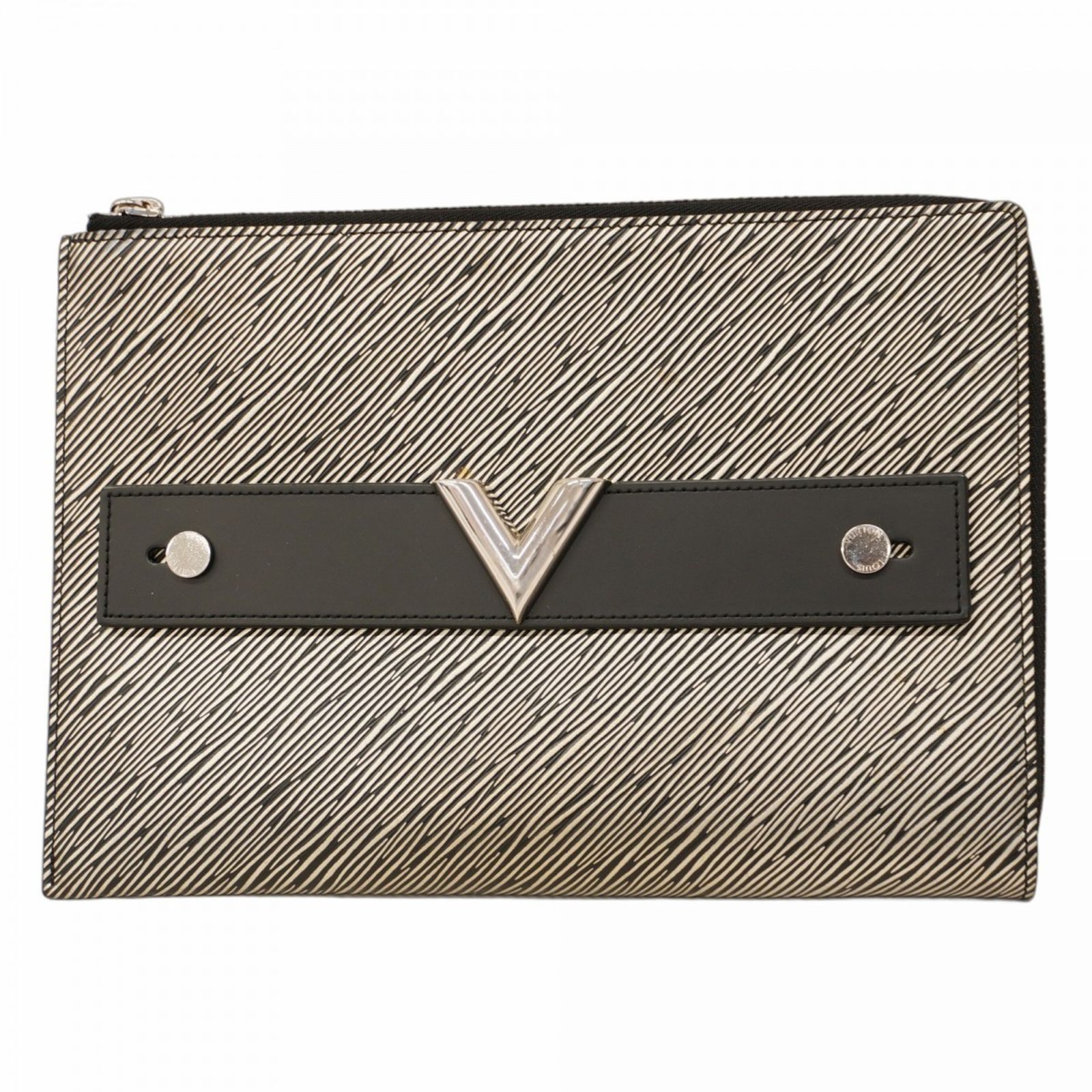 ルイ ヴィトン Louis Vuitton ルイ ヴィトン クラッチバッグ エピ エセンシャルV ポシェットプラット M62092 ブラック シルバーメンズ P1312483