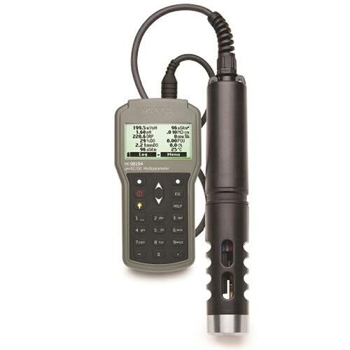 3営業日で発送 ハンナ ポータブル多項目水質測定器 pH ORP EC TDS 抵抗率 塩分 DO °C HI 98194 20