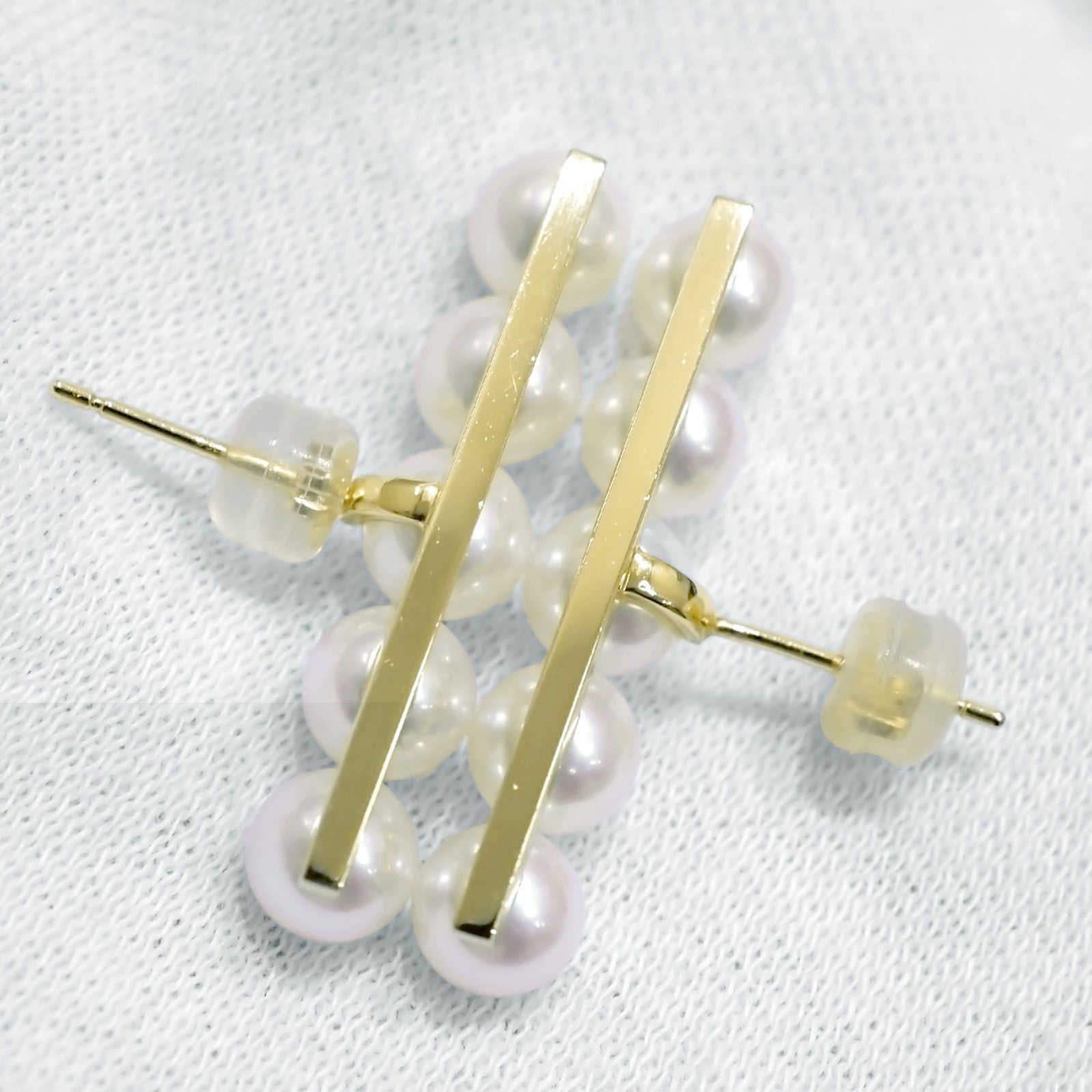 【美品】TASAKI　タサキ　バランスプラスピアス　イエローゴールド　あこや真珠 TASAKIタサキ バランスプラスイヤリング ピアス あこや真珠 K18