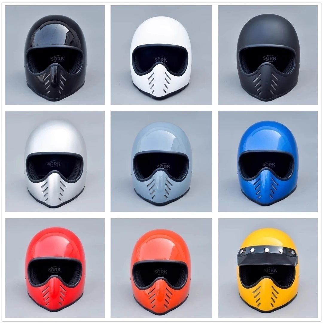 SORKSCER moto03 フルフェイスヘルメット｜ビンテージスタイル 尖型  