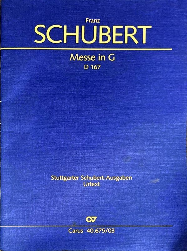 シューベルト　ミサ　ト長調 シューベルト ミサ曲 ト長調 D 167 (声楽+ピアノ)輸入楽譜 Schubert