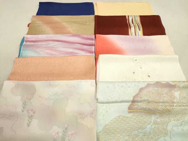 平和屋着物 和装小物 帯揚げ10枚セット 正絹 DAAX2096xg