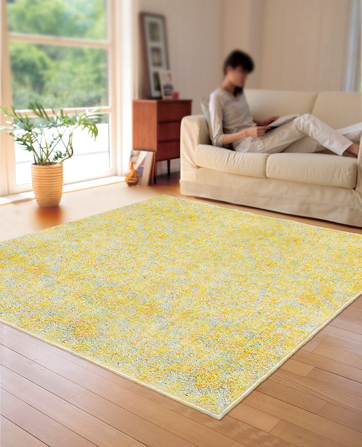 ラグ カーペット 防炎 アレルキャッチャー 抗アレル物質 ダニ対策 シャギー 無地 オリーブ 約3.9畳 約200×300cm[13] 日本 抗菌 消臭 清潔 オーダー ラグ カーペット 防炎 アレル