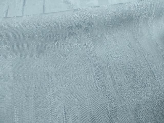 平和屋着物○上質な色無地 笹竹地紋 秘色色 正絹 逸品 AABA6714ck