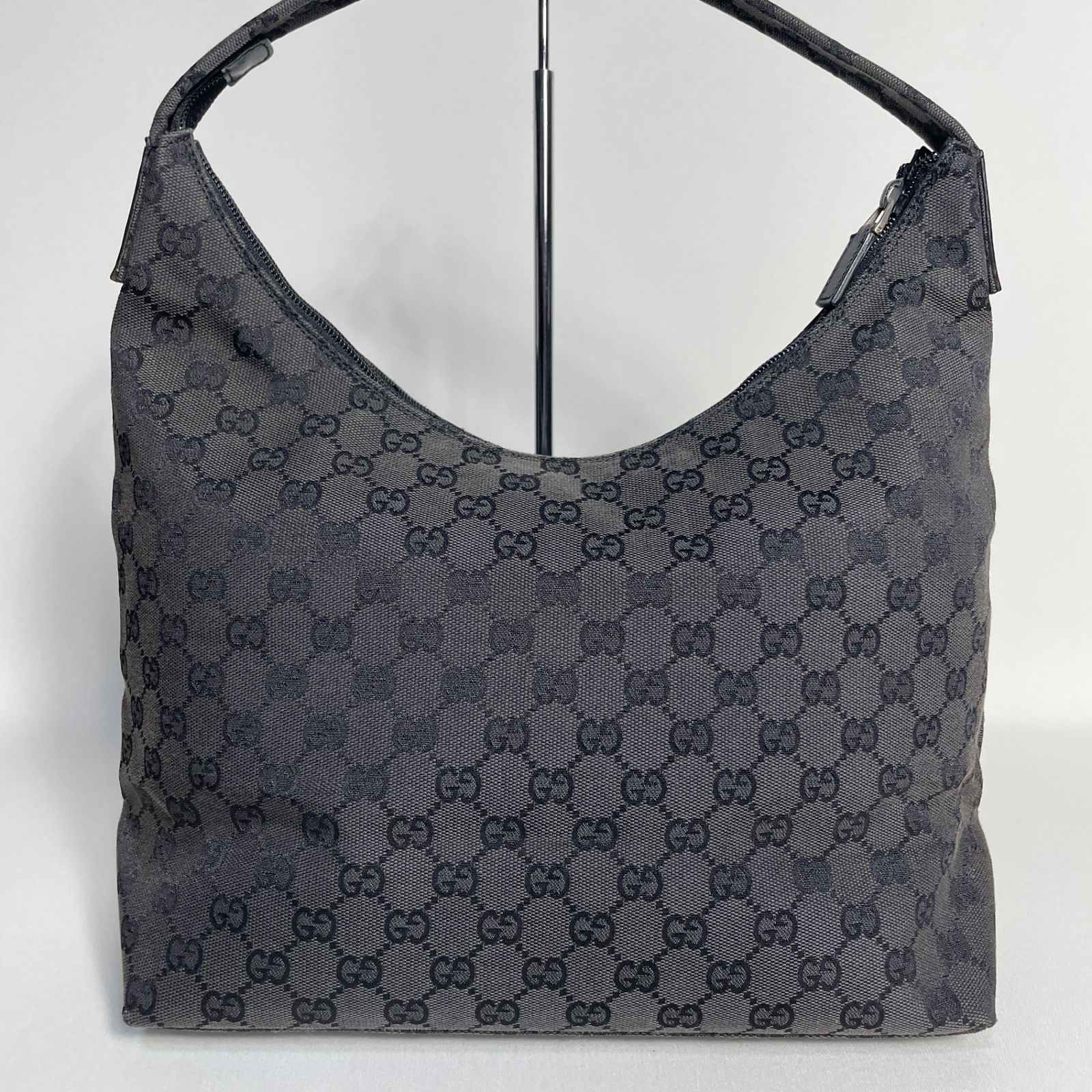 2502-103|美品|グッチ GGキャンバス ハンドバッグ ブラック 2502-103|美品|グッチ GGキャンバス ハンドバッグ ブラック