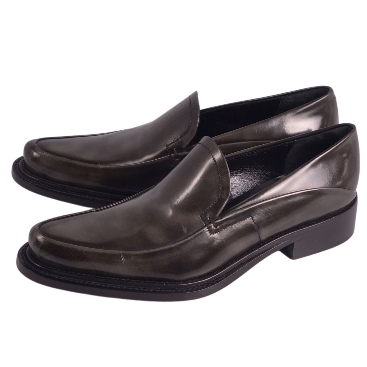 未使用 プラダ PRADA ローファー レザーシューズ ヒール 未使用 プラダ PRADA ローファー レザーシューズ ヒール
