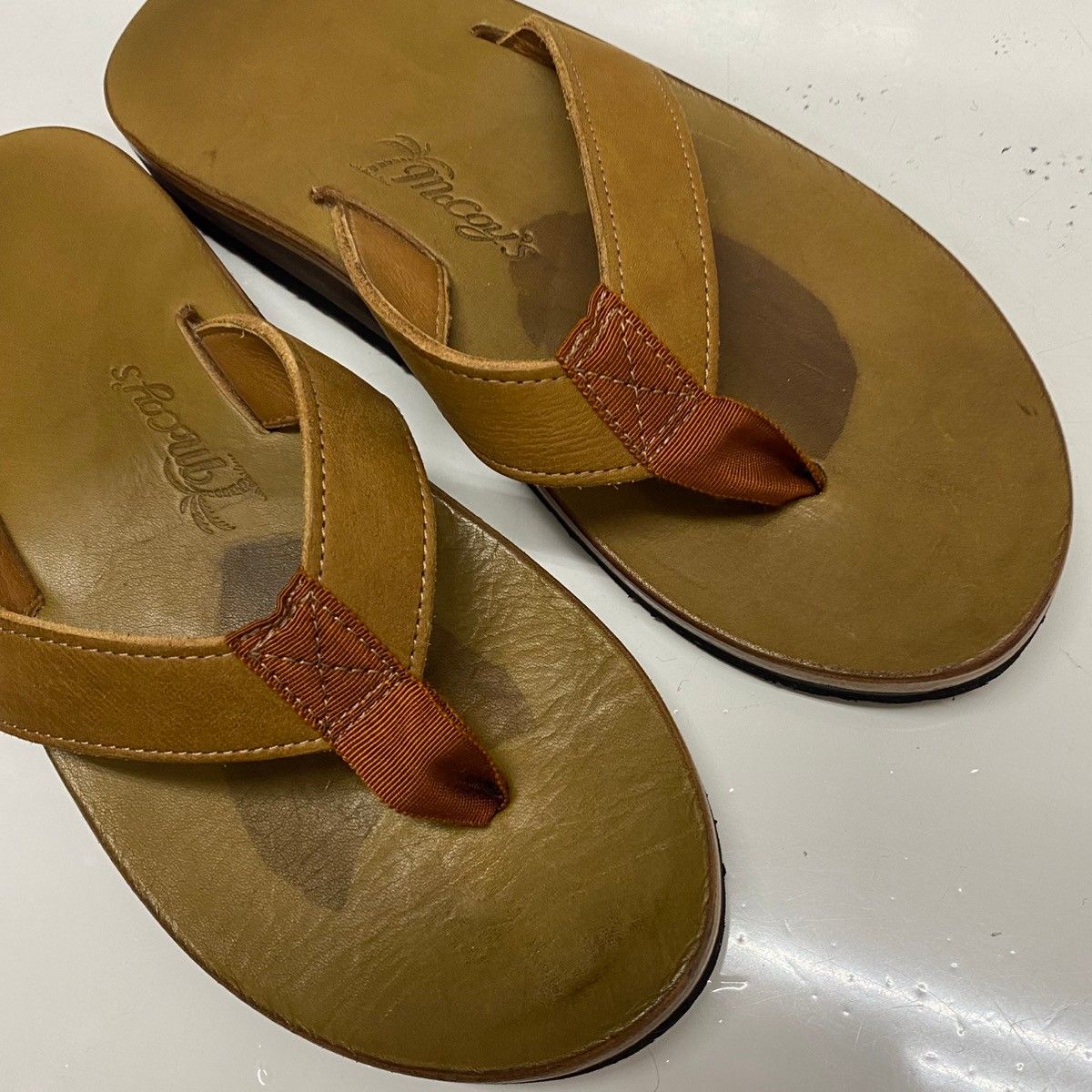 リアルマッコイズ THE REAL McCOY S LEATHER ARCHED SANDAL MA 24011 メンズ靴 サンダル ビーチサンダル ブラウン Mサイズ 201-shoes 1449 VB