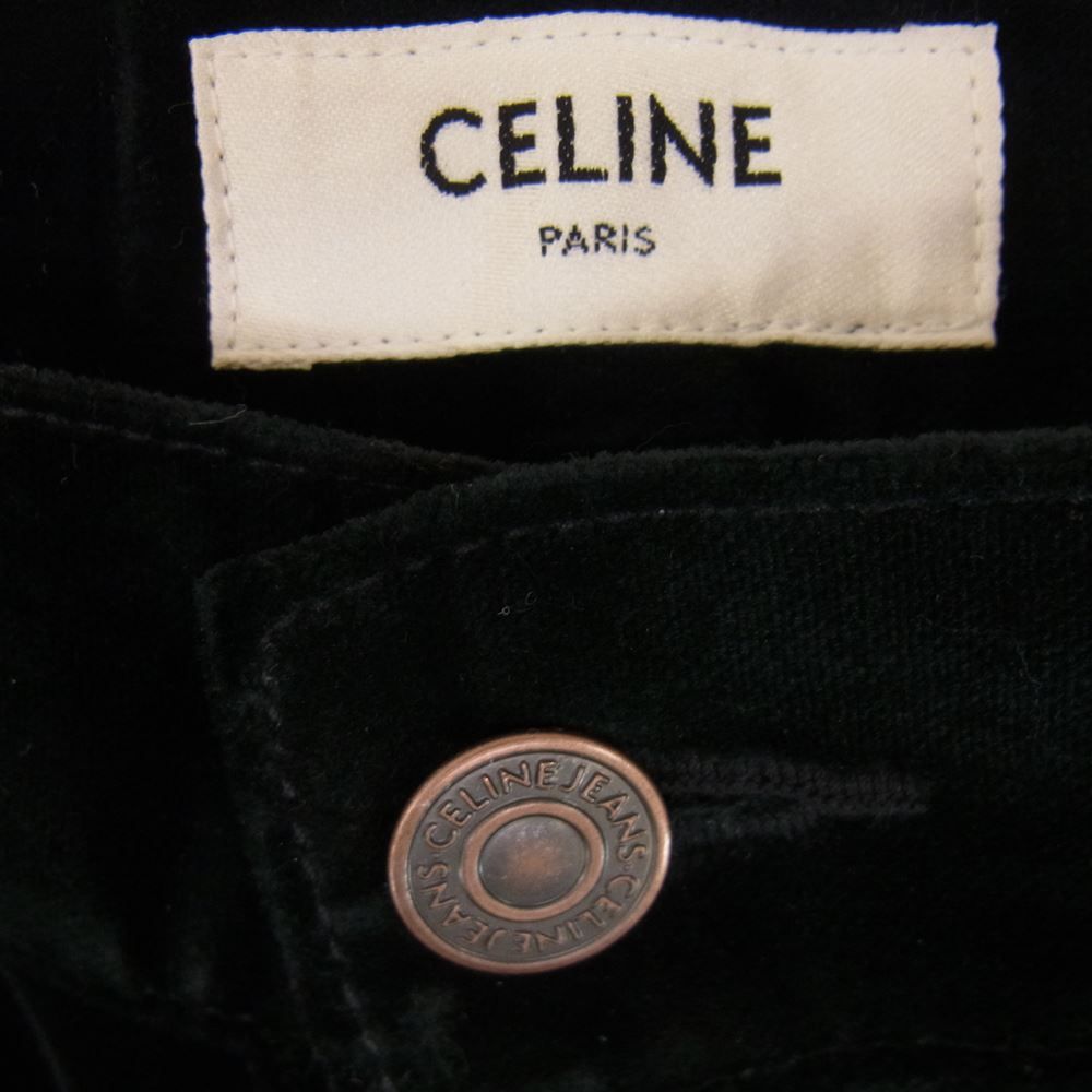 CELINE セリーヌ 20AW 2N344075K セリーヌジャパンタグ Dylan ディラン ベルベット フレアパンツ ブラック系 31【中古】  - メルカリ