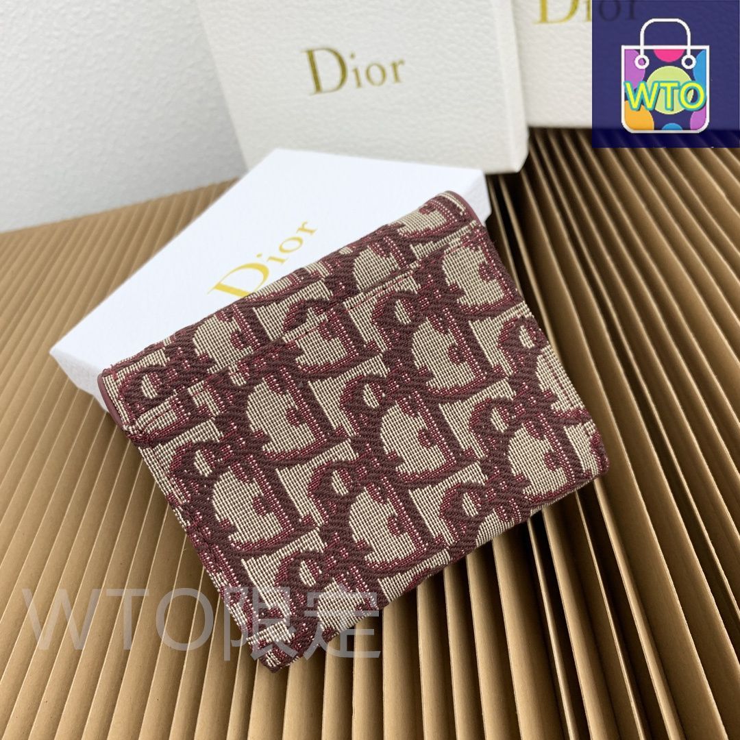 【新品未使用】ワンオーナー品 DIOR折り財布 オブリーク ロータスウォレット 今日特価】Dior ロータス ウォレット, オブリークプリント, 馬鐙